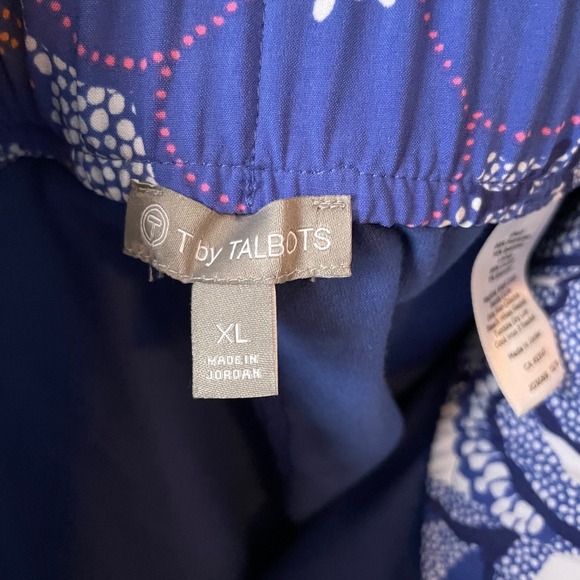 T by Talbots Blue Purple Floral Athletic Skirt Skort Tennis Golf Skirt Size XL - Picture 7 of 8